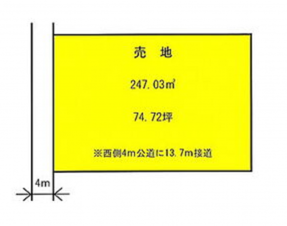 宮崎市、土地の間取り画像です