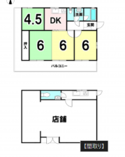 宮崎市吉村町、中古一戸建ての間取り画像です