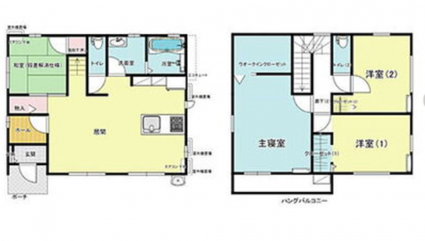 宮崎市、中古一戸建ての間取り画像です