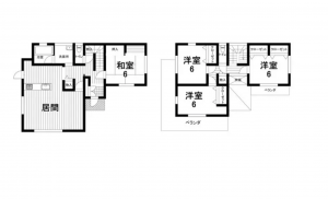 宮崎市月見ケ丘、中古一戸建ての間取り画像です