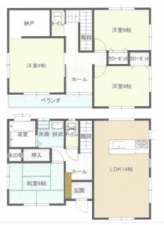 宮崎市青島、中古一戸建ての間取り画像です