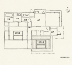 宮崎市大橋、中古一戸建ての間取り画像です