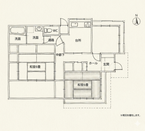 宮崎市大橋、中古一戸建ての間取り画像です
