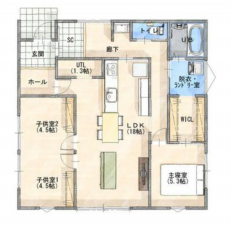 宮崎市清武町岡、中古一戸建ての間取り画像です