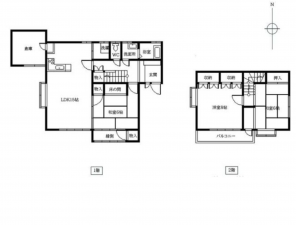 宮崎市日ノ出町、中古一戸建ての間取り画像です