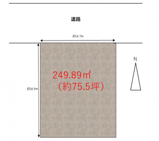 宮崎市学園木花台南、土地の間取り画像です