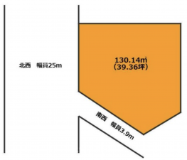 宮崎市東大淀、土地の間取り画像です