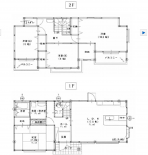宮崎市東宮、中古一戸建ての間取り画像です