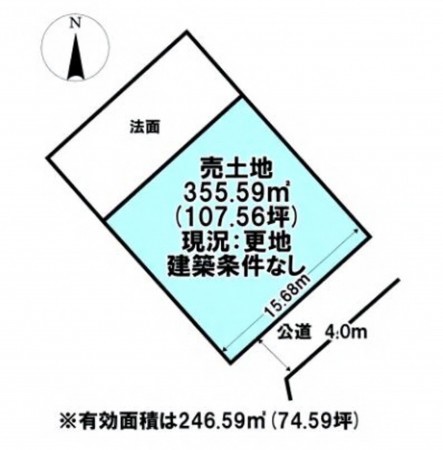 宮崎市本郷、土地の間取り画像です