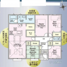 宮崎市金崎、新築一戸建ての間取り画像です