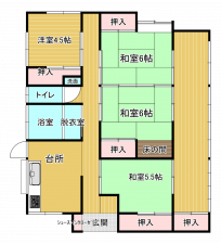 国富町、中古一戸建ての間取り画像です