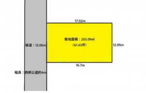 宮崎市阿波岐原町、土地の画像です