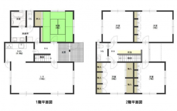 宮崎市大字恒久、中古一戸建ての間取り画像です