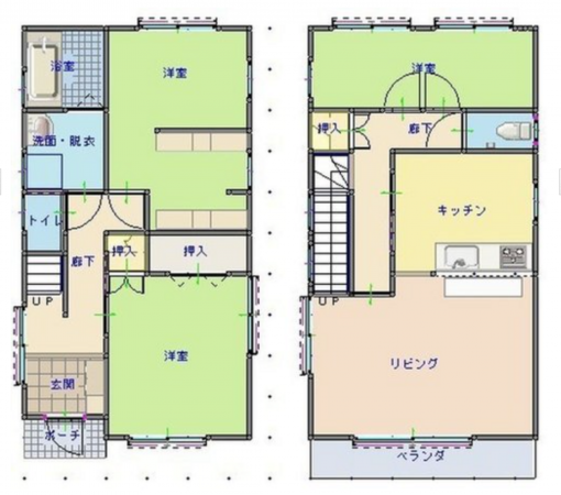 宮崎市、中古一戸建ての間取り画像です