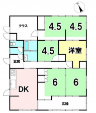 宮崎市、中古一戸建ての間取り画像です