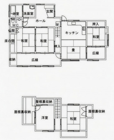 宮崎市城ケ崎、中古一戸建ての間取り画像です