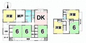 宮崎市大塚町、中古一戸建ての間取り画像です