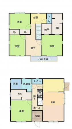 宮崎市清武町加納、中古一戸建ての間取り画像です
