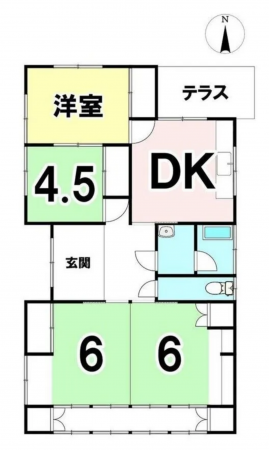 宮崎市清武町加納、中古一戸建ての間取り画像です