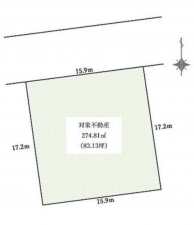 宮崎市江南、土地の間取り画像です