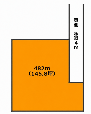 宮崎市天満町、土地の間取り画像です