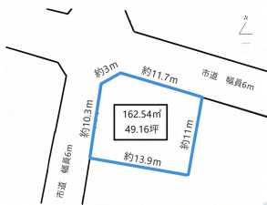 宮崎市恒久、土地の間取り画像です