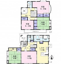 宮崎市学園木花台南、中古一戸建ての間取り画像です