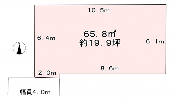 大阪市鶴見区横堤、土地の間取り画像です