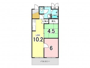 大阪市鶴見区放出東、マンションの間取り画像です