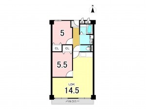 大阪市鶴見区今津北、マンションの間取り画像です