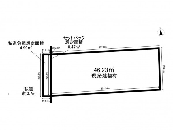 大阪市鶴見区安田、土地の間取り画像です