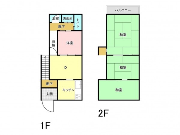大阪市鶴見区緑、中古一戸建ての間取り画像です