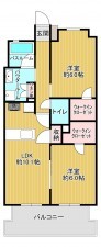 大阪市城東区蒲生、マンションの間取り画像です