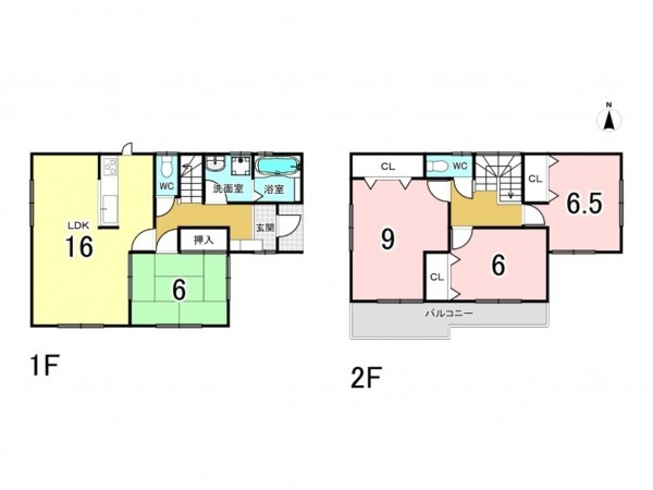 大阪市鶴見区横堤、中古一戸建ての間取り画像です