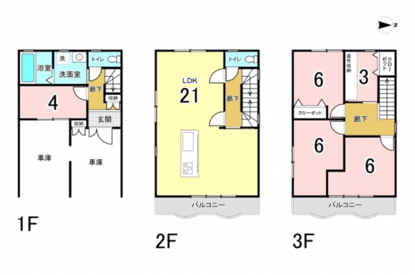 大阪市鶴見区緑、中古一戸建ての間取り画像です
