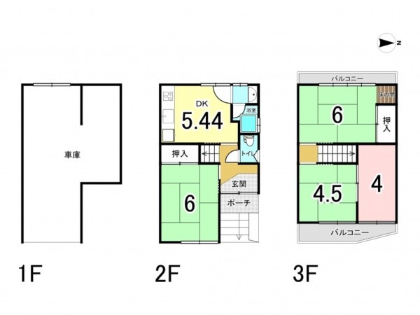 大阪市鶴見区横堤、中古一戸建ての間取り画像です