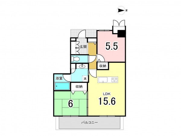 大東市末広町、マンションの間取り画像です