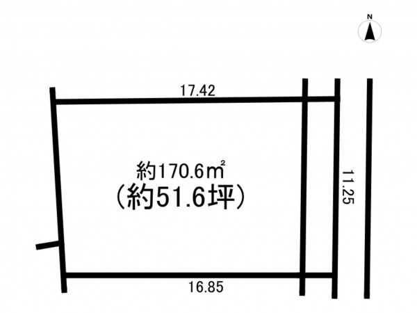 大東市北楠の里町、土地の間取り画像です