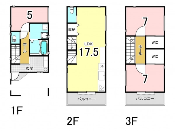 大東市御供田、土地の間取り画像です