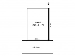 大東市緑が丘、土地の間取り画像です