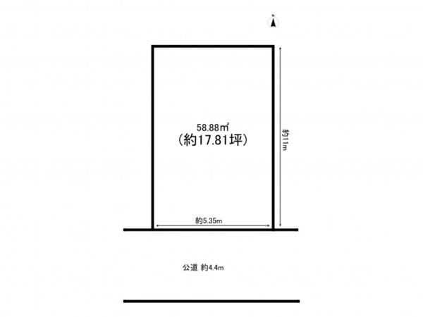 大東市緑が丘、土地の間取り画像です
