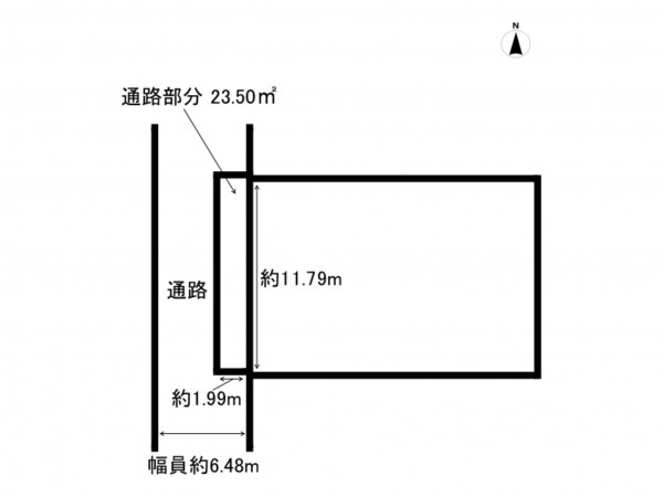 大東市南楠の里町、土地の間取り画像です