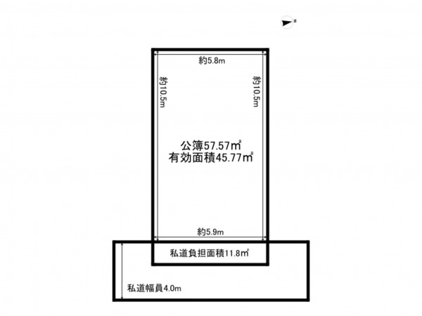 大東市氷野、土地の間取り画像です