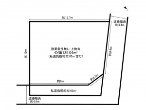 大東市泉町、土地の間取り画像です
