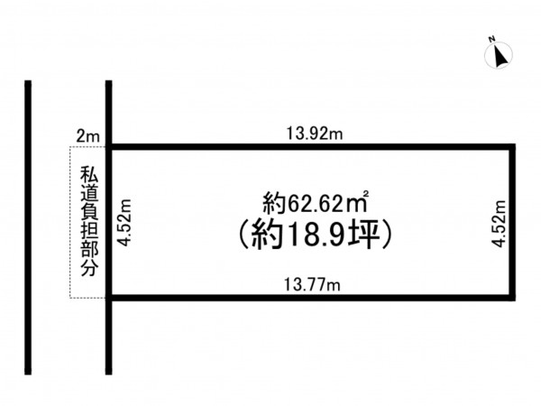 大東市深野、土地の間取り画像です
