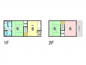 大東市御供田、中古一戸建ての間取り画像です