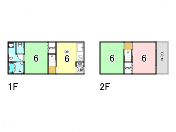 大東市御供田、中古一戸建ての間取り画像です