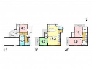 大東市諸福、新築一戸建ての間取り画像です