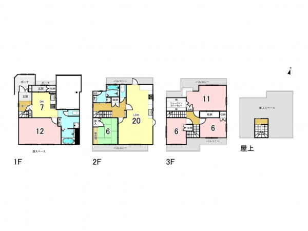 大東市諸福、中古一戸建ての間取り画像です