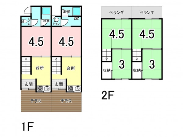 大東市南津の辺町、中古一戸建ての間取り画像です